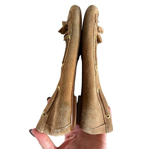 Sperry Top Sider Tan Suede Moccasins Loafers Flats Slip-on Women’s Size 7.5M - Picture 11 of 11